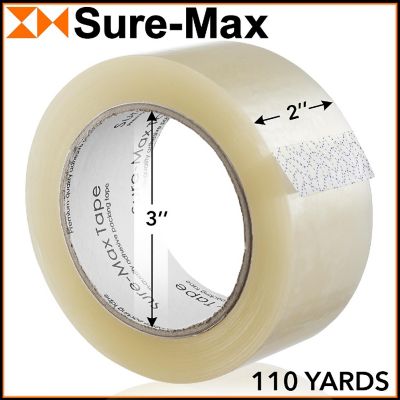 Sure-Max 12 Rolls Carton Sealing Clear Packing Tape Box Shipping - 2 mil 2" x 110 Yards Image 2