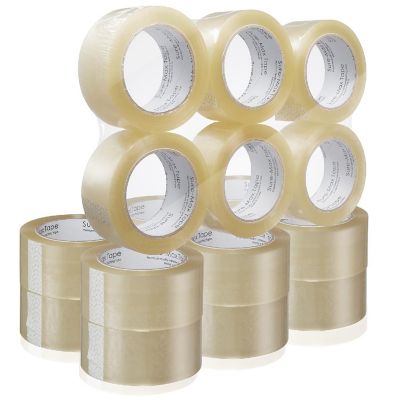 Sure-Max 18 Rolls Carton Sealing Clear Packing Tape Box Shipping- 1.8 mil 2" x 110 Yards Image 1