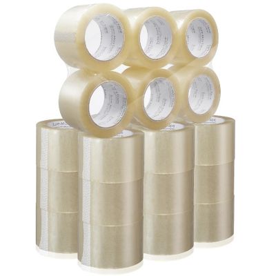 Sure-Max 24 Rolls 3" Extra-Wide Clear Shipping Packing Moving Tape 110 yds/330' ea - 2mil Image 1