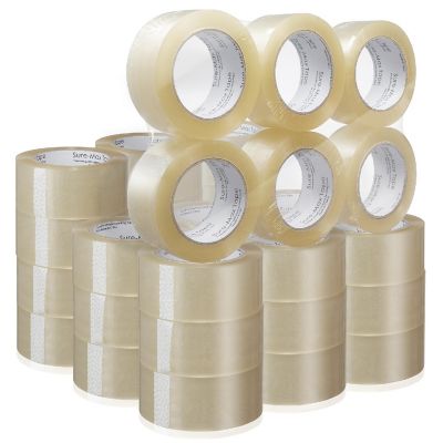 Sure-Max 36 Rolls Carton Sealing Clear Packing Shipping Tape - 2 mil 2" x 110 Yards Image 1