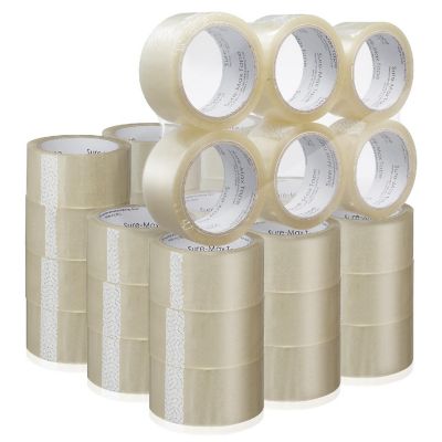 Sure-Max 36 Rolls Carton Sealing Clear Packing Tape Box Shipping - 2 mil 2" x 55 Yards Image 1
