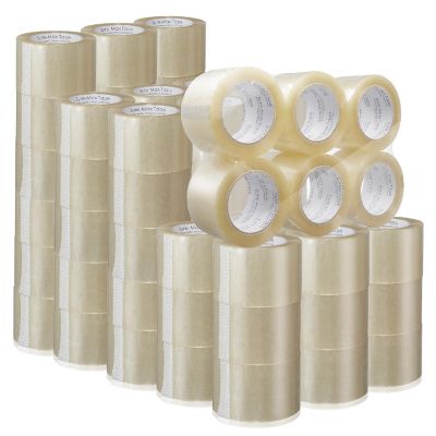 Sure-Max 72 Rolls 3" Extra-Wide Clear Shipping Packing Moving Tape 110 yds/330' ea - 2mil Image 1