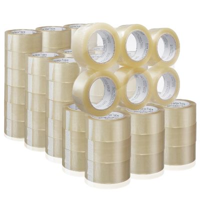 Sure-Max 72 Rolls Carton Sealing Clear Packing Tape Box Shipping- 1.8 mil 2" x 110 Yards Image 1