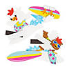 Surfing Chicken Magnet Foam Craft Kit - Makes 12 Image 1