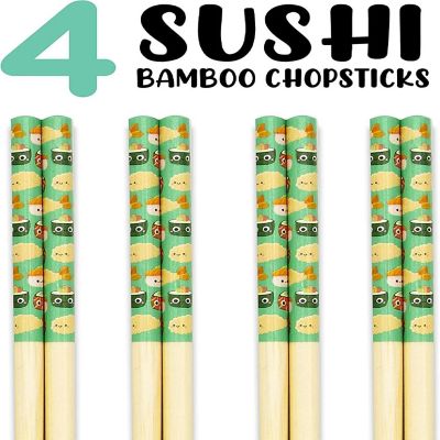 Sushi Time GAMAGO Cast Bamboo Chopsticks  Set of 4 Image 1