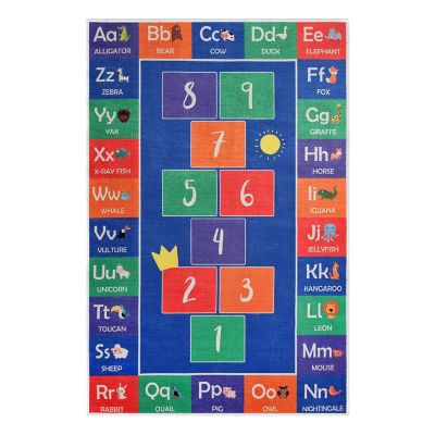 SUSSEXHOME HopScotch Educational Rug 3x5 Image 1