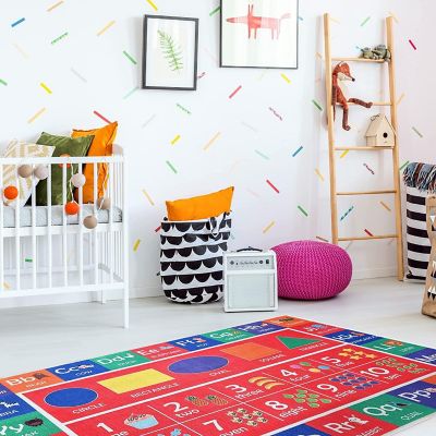 SUSSEXHOME Red Educational Rug 3x5 Image 2