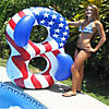 Swim Central 65" Inflatable Patriotic American Flag Duo Circular Swimming Pool Lounger Image 3