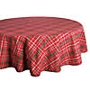 Tartan Holly Plaid Tablecloth 70 Round Image 1