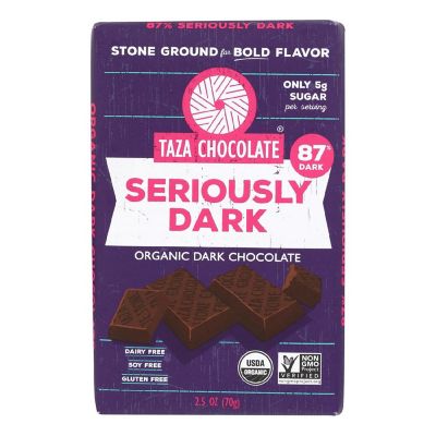 Taza Chocolate - Bar Seriously Dark - Case of 10 - 2.5 OZ Image 1