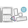 Teacher Created Resources Black & White Dry-Erase Magnetic Calendar Set Image 1