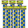 Teacher Created Resources Blue with Gold Paw Prints Border Trim, 35 Feet Per Pack, 6 Packs Image 1