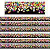 Teacher Created Resources Colorful Confetti on Black Straight Border Trim, 35 Feet Per Pack, 6 Packs Image 1