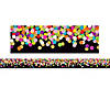 Teacher Created Resources Colorful Confetti on Black Straight Border Trim, 35 Feet Per Pack, 6 Packs Image 1