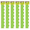 Teacher Created Resources Lime Mini Polka Dots Border Trim, 35 Feet Per Pack, 6 Packs Image 1
