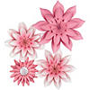 Teacher Created Resources Pink Blossoms Paper Flowers, Pack of 4 Image 1