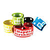 Teacher Created Resources Polka Dots Happy Birthday Slap Bracelets, 10 Per Pack, 6 Packs Image 1