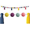 Teacher Created Resources Pom-Poms and Tassels Garland, Pack of 3 Image 1