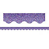 Teacher Created Resources Purple Sparkle Scalloped Border Trim, 35 Feet Per Pack, 6 Packs Image 1
