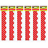 Teacher Created Resources Red Mini Polka Dots Border Trim, 35 Feet Per Pack, 6 Packs Image 1
