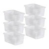 Teacher Created Resources&#174; Small Plastic Storage Bin, Clear, Pack of 6 Image 1