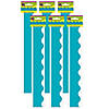 Teacher Created Resources Teal (solid) Scalloped Border Trim, 35 Feet Per Pack, 6 Packs Image 1