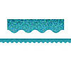 Teacher Created Resources Teal Sparkle Scalloped Border Trim, 35 Feet Per Pack, 6 Packs Image 1