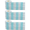 Teacher Created Resources Vintage Blue Stripes Straight Rolled Border Trim, 50 Feet Per Roll, Pack of 3 Image 1