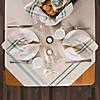 Teal French Stripe Tablecloth 60X84 Image 3