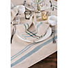 Teal French Stripe Tablecloth 60X84 Image 4
