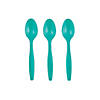 Teal Lagoon Plastic Spoons - 24 Ct. Image 1