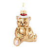 Teddy Bear Ornament (Set Of 12) 3.75"H Glass Image 1