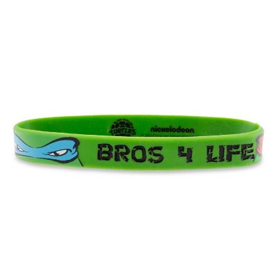 Teenage Mutant Ninja Turtles "Bros 4 Life" Green Rubber Bracelet 2-Pack Image 3