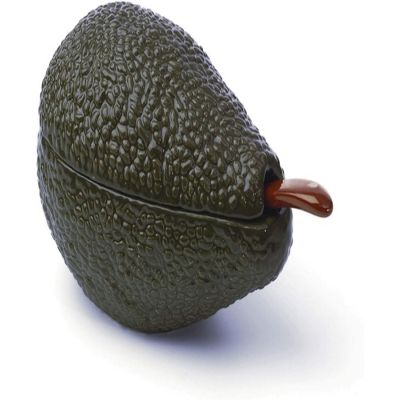 Textured Ceramic Avocado Shape Serving Bowl Set Image 1