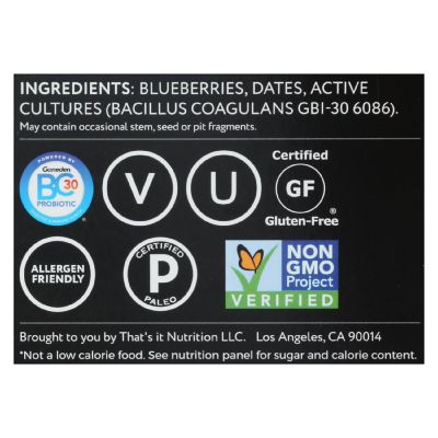 That's It - Probiotic Fruit Bar Blueberry - Case of 12 - 1.2 OZ Image 1