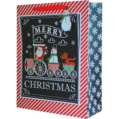 The Family Place Christmas Gift Bags with Holiday Prints - Large Scale Holiday Design Packages - Easy Gift Storing & Wrapping for Christmas - Pack of 27 Image 2