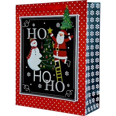 The Family Place Christmas Gift Bags with Holiday Prints - Large Scale Holiday Design Packages - Easy Gift Storing & Wrapping for Christmas - Pack of 27 Image 3