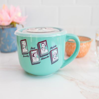The Golden Girls Ceramic Soup Mug with Vented Lid  Holds 24 Ounces Image 3