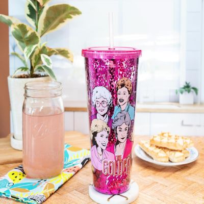 The Golden Girls Confetti Carnival Cup With Lid and Straw  Hold 32 Ounces Image 2