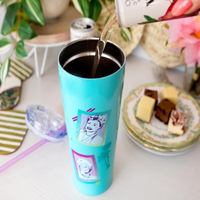 The Golden Girls Double-Walled Stainless Steel Tumbler With Straw  22 Ounces Image 3