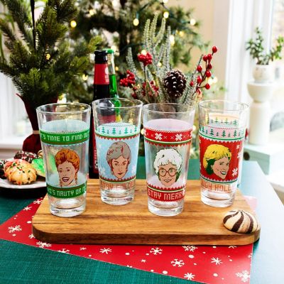 The Golden Girls Holiday Sweater 16-Ounce Pint Glasses  Set of 4 Image 2