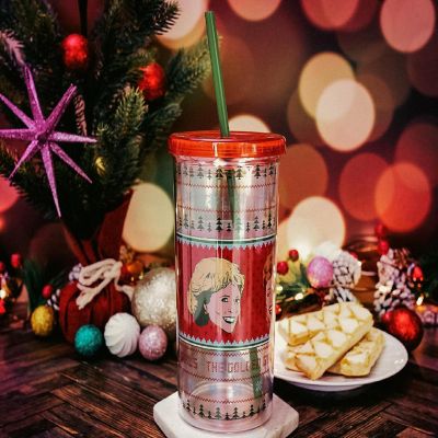 The Golden Girls Holiday Sweater Carnival Cup With Lid and Straw Image 2