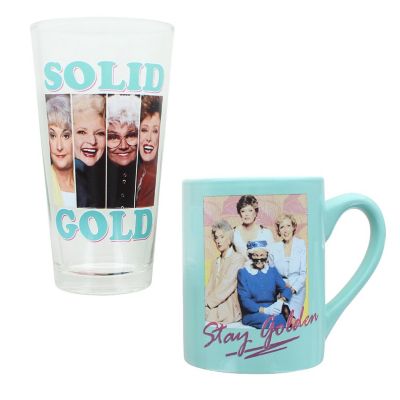 The Golden Girls Pint Glass and 14 Ounce Ceramic Mug Set Image 1