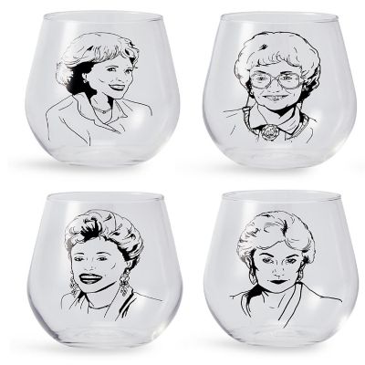 The Golden Girls Stemless Wine Glass Collectible Set of 4 Each Holds 16 Ounces Image 2
