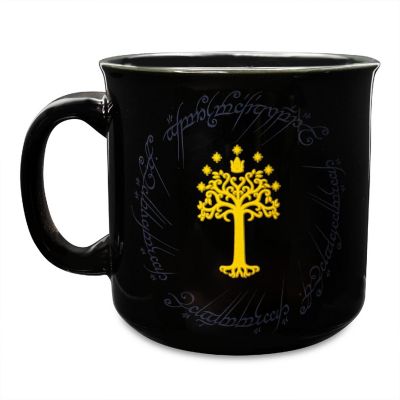 The Lord Of The Rings Gondor Black Ceramic Camper Mug  Holds 20 Ounces Image 1