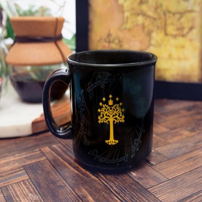 The Lord Of The Rings Gondor Black Ceramic Camper Mug  Holds 20 Ounces Image 3