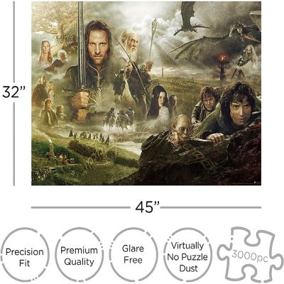 The Lord of the Rings Saga 3000 Piece Jigsaw Puzzle Image 1