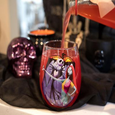 The Nightmare Before Christmas "Meant To Be" Stemless Glass  Holds 20 Ounces Image 1