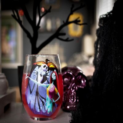 The Nightmare Before Christmas "Meant To Be" Stemless Glass  Holds 20 Ounces Image 2