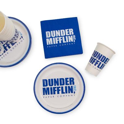 The Office Dunder Mifflin 60-Piece Disposable Paper Party Set Image 1